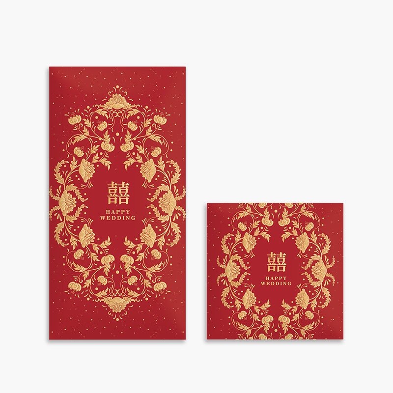 Wedding Envelopes - 10 قطع من المظاريف الحمراء التقليدية