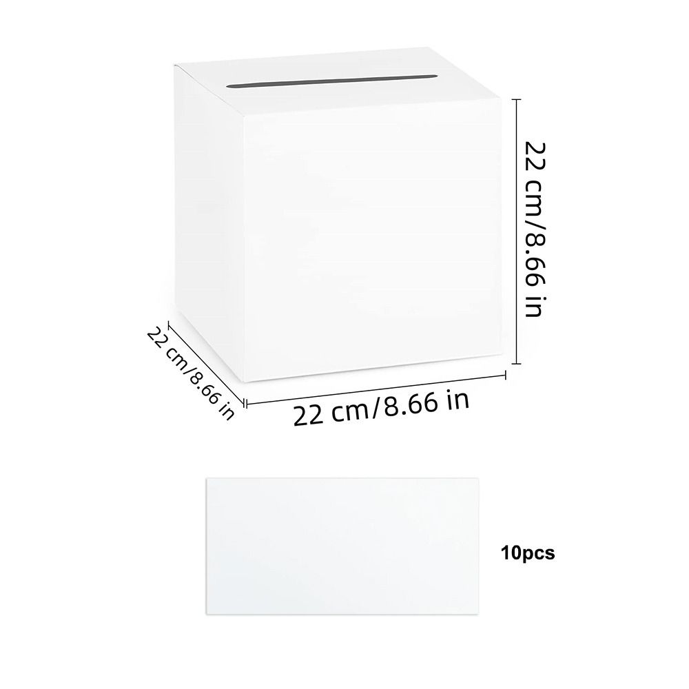 Wedding Card Box - صندوق بطاقات زفاف إبداعي أبيض وأسود،