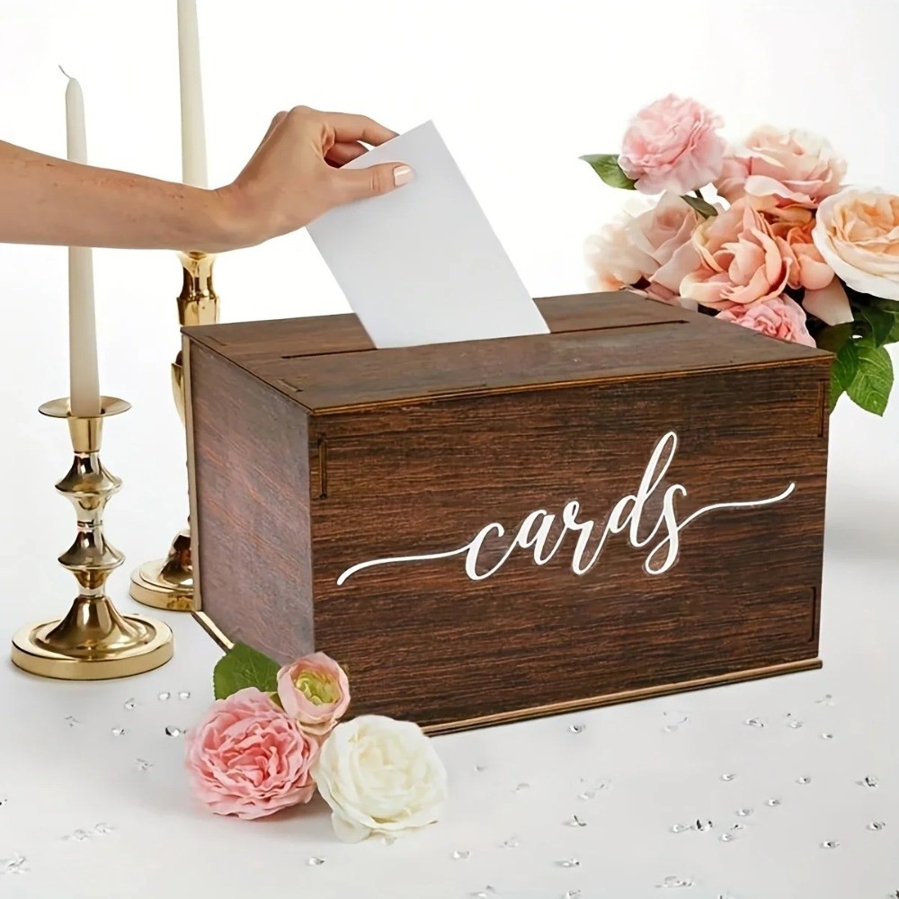 صندوق بطاقات زفاف خشبي جديد مز - مراجعة Wedding Card Box وسعره