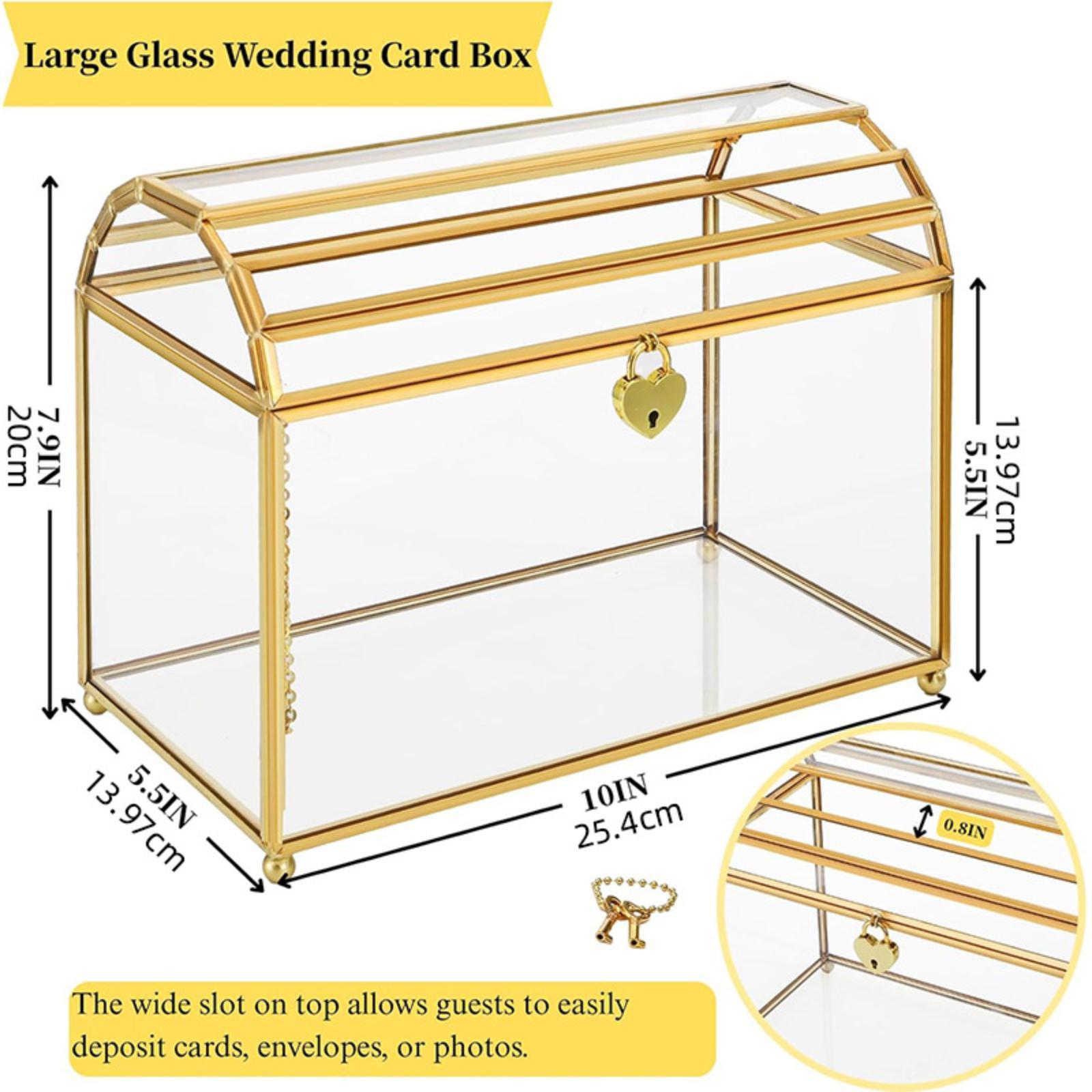 صندوق تخزين زجاجي لبطاقات الزف - مراجعة Wedding Card Box وسعره