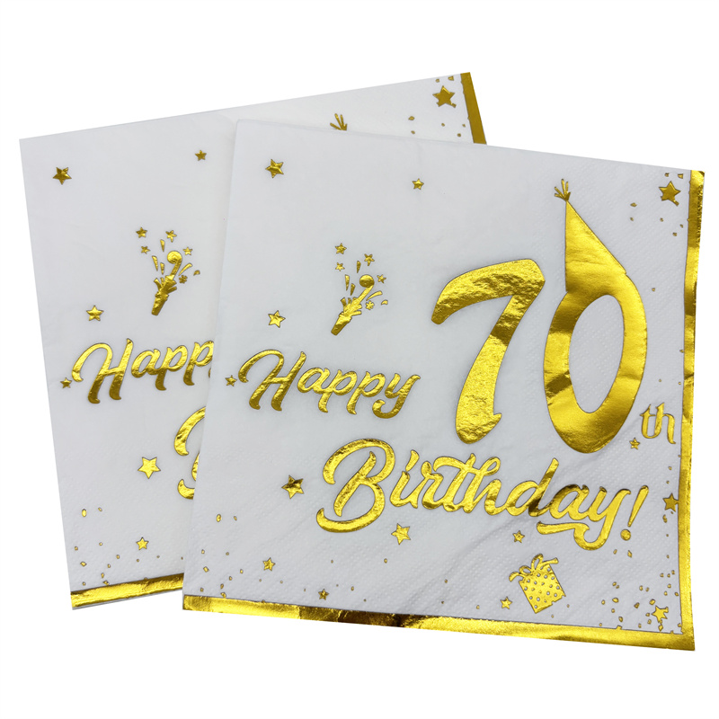 10 قطع مناديل ورقية ذهبية اللو - مراجعة Table Number Gold وسعره
