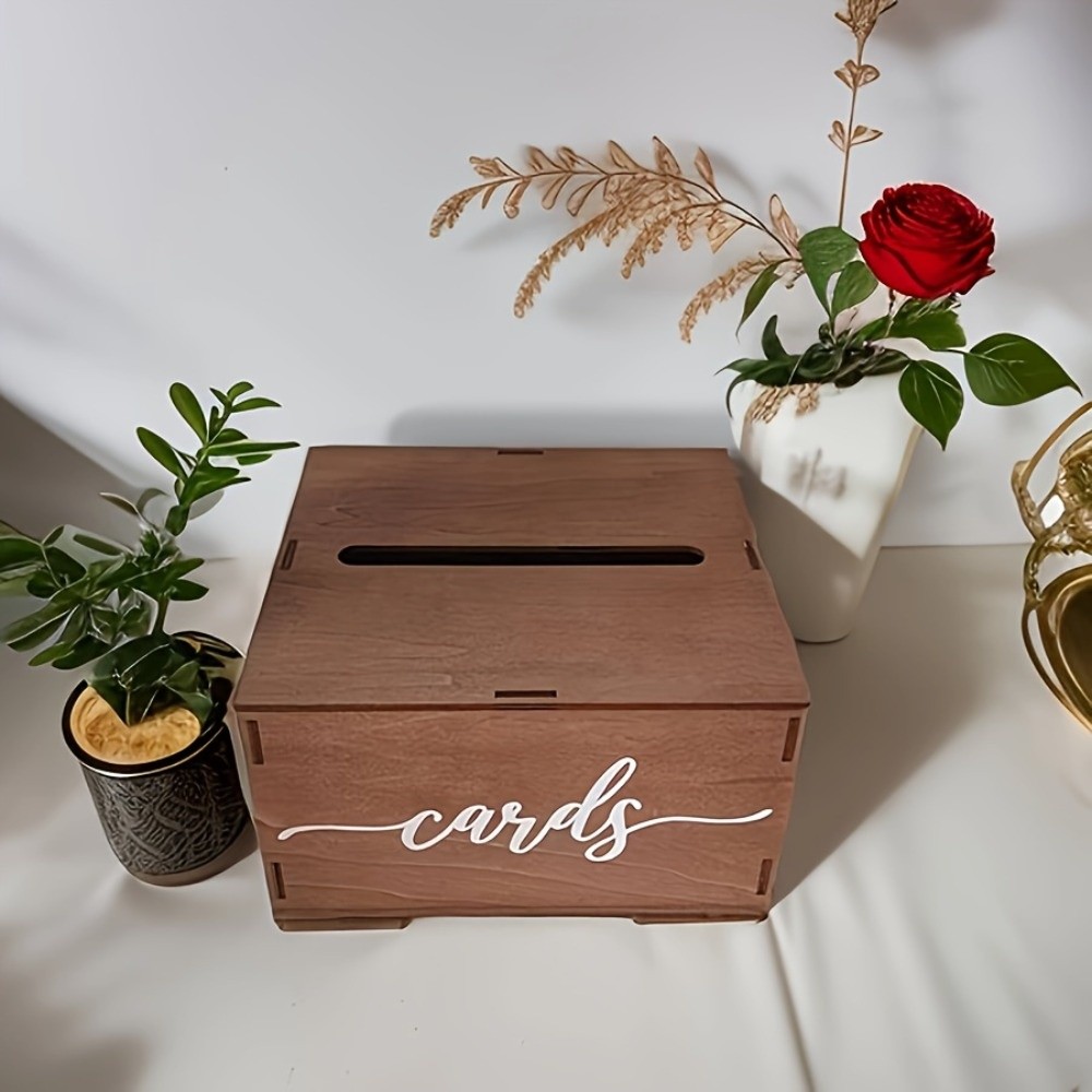 صندوق بطاقات زفاف خشبي جديد مع - مراجعة Wedding Card Box وسعره