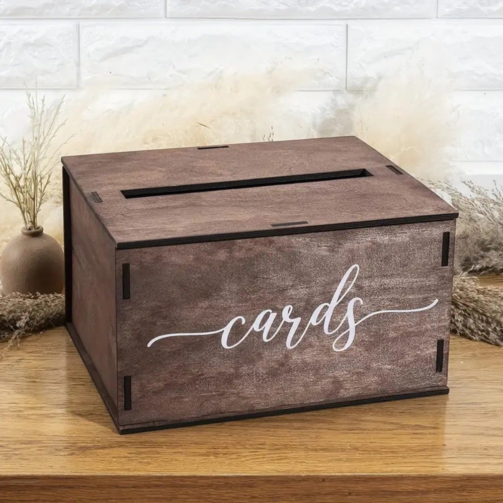 صندوق بطاقات زفاف خشبي جديد مع - مراجعة Wedding Card Box وسعره