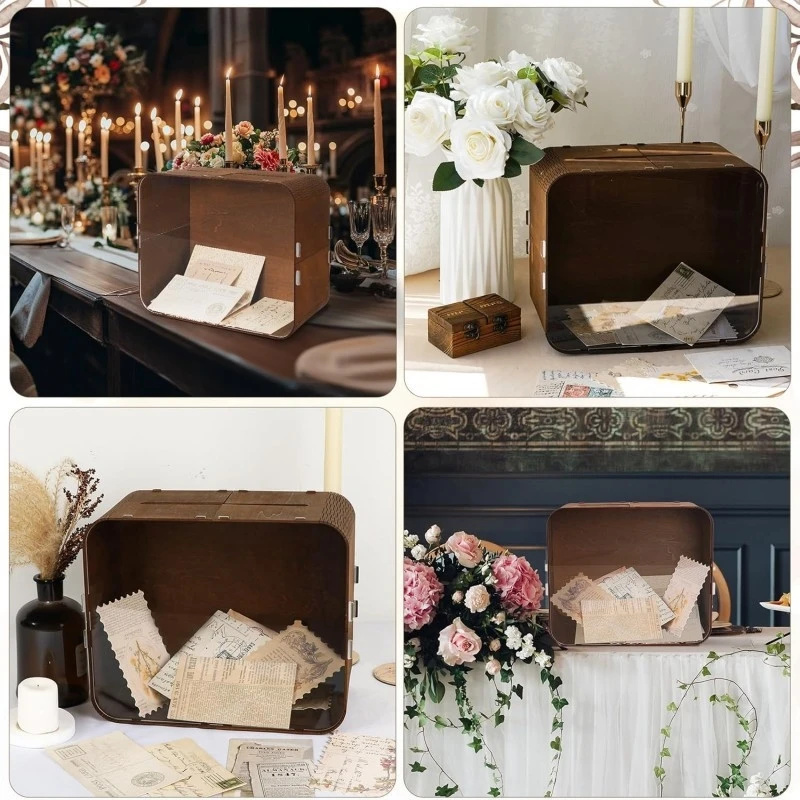 صندوق بطاقات زفاف خشبي مع نافذ - مراجعة Wedding Card Box وسعره