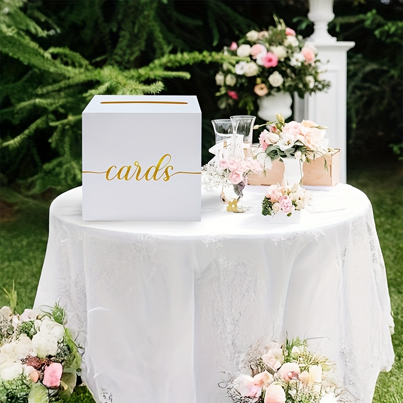 4 قطع من بطاقات الزفاف البيضاء - مراجعة Wedding Card Box وسعره