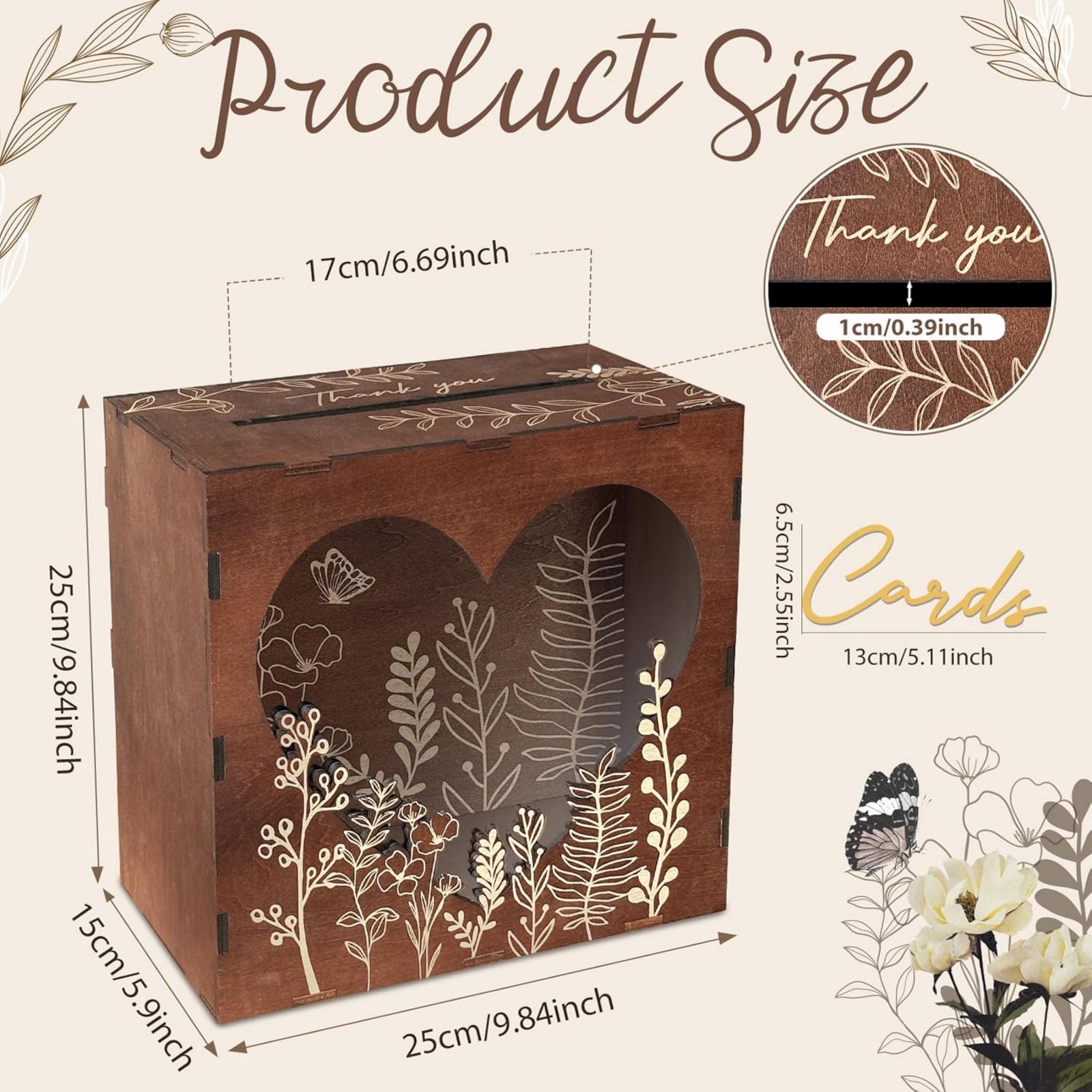 صندوق بطاقات زفاف بني لحفل الا - مراجعة Wedding Card Box وسعره