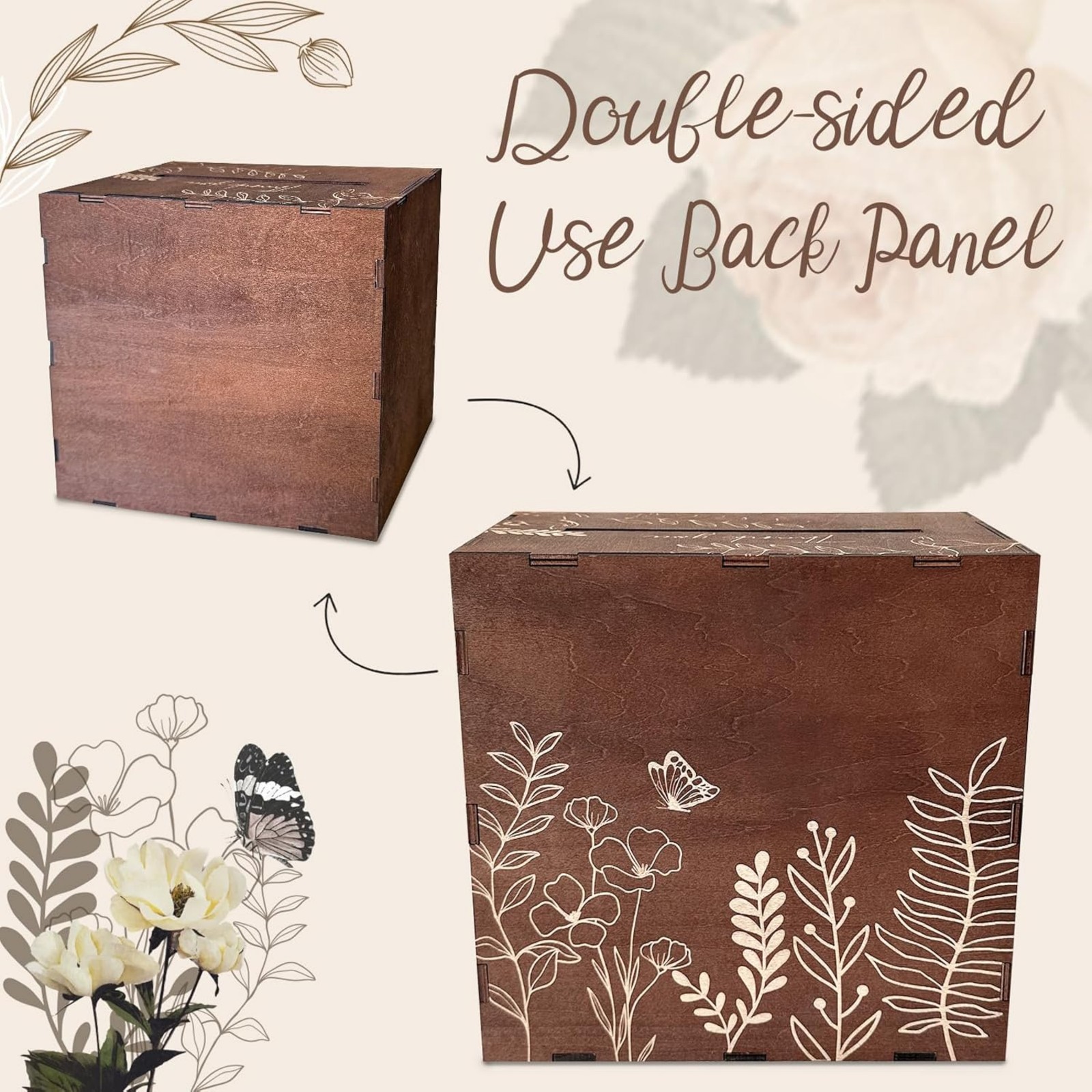 صندوق بطاقات زفاف بني لحفل الا - مراجعة Wedding Card Box وسعره